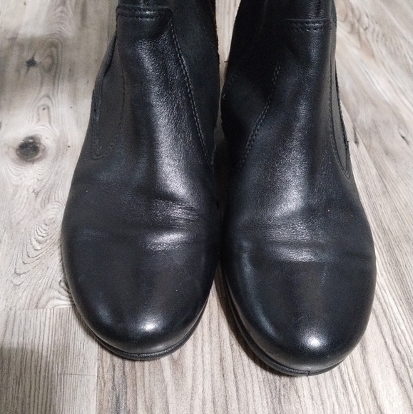 Ecco Abelone High Cut Leather/Suede Zip Black Boot Size 35 US 4 / 4.5 - Picture 2 of 5